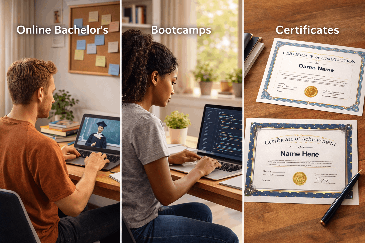 Online Bachelor’s vs Bootcamps vs Certificates: Which Path Fits Your Career Plan